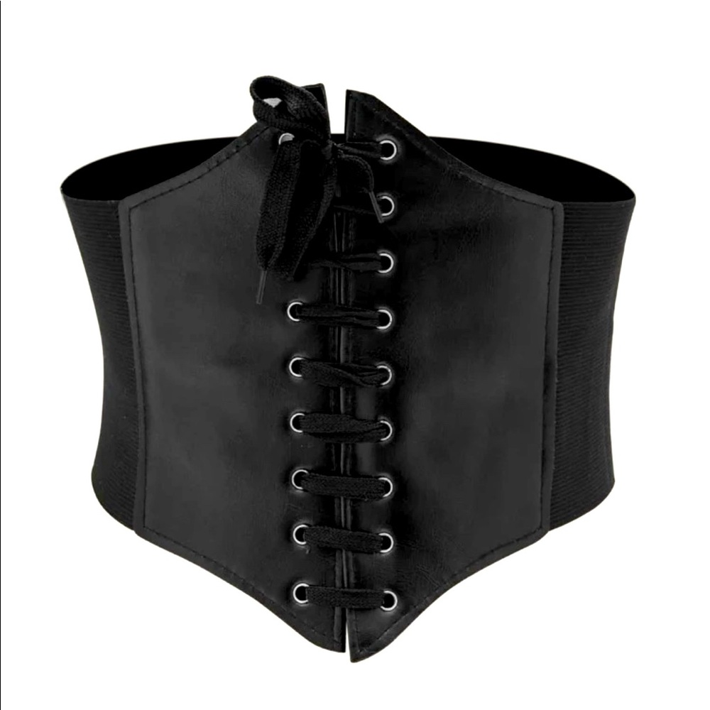 Corset Lace-Up Belt Velcro